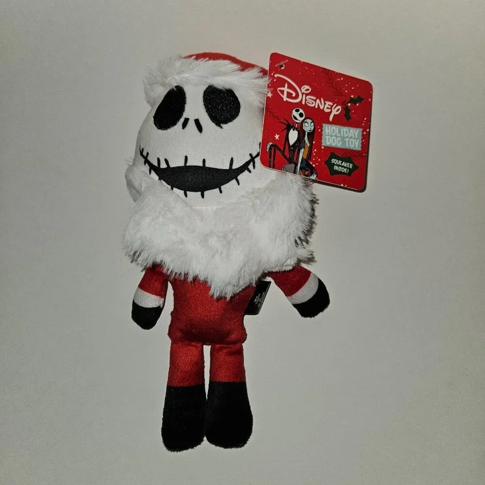 NEW Jack Skellington Sally Plush Dog Toys Squeakers Nightmare Before Christmas